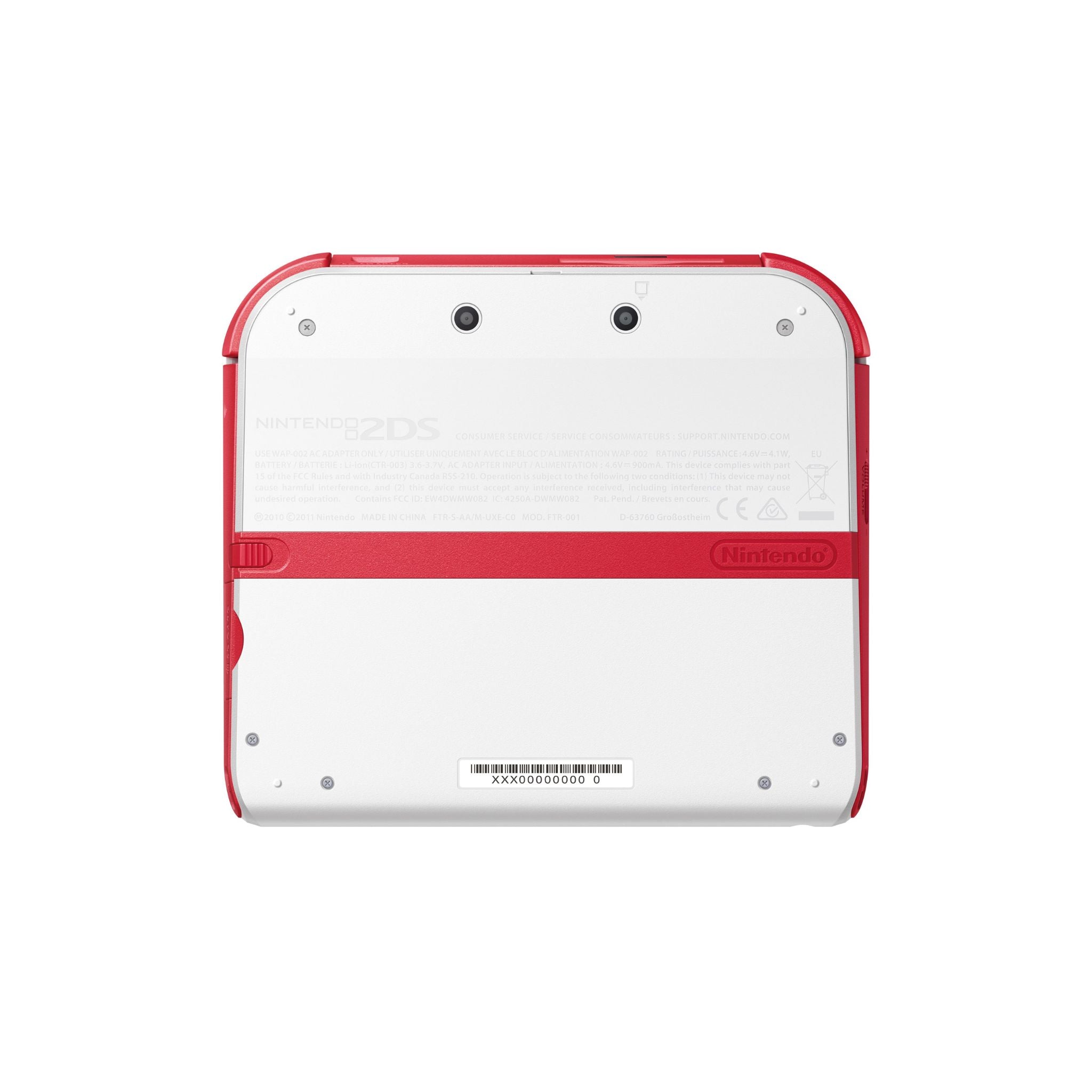 Console Nintendo 2DS Blanc / Rouge