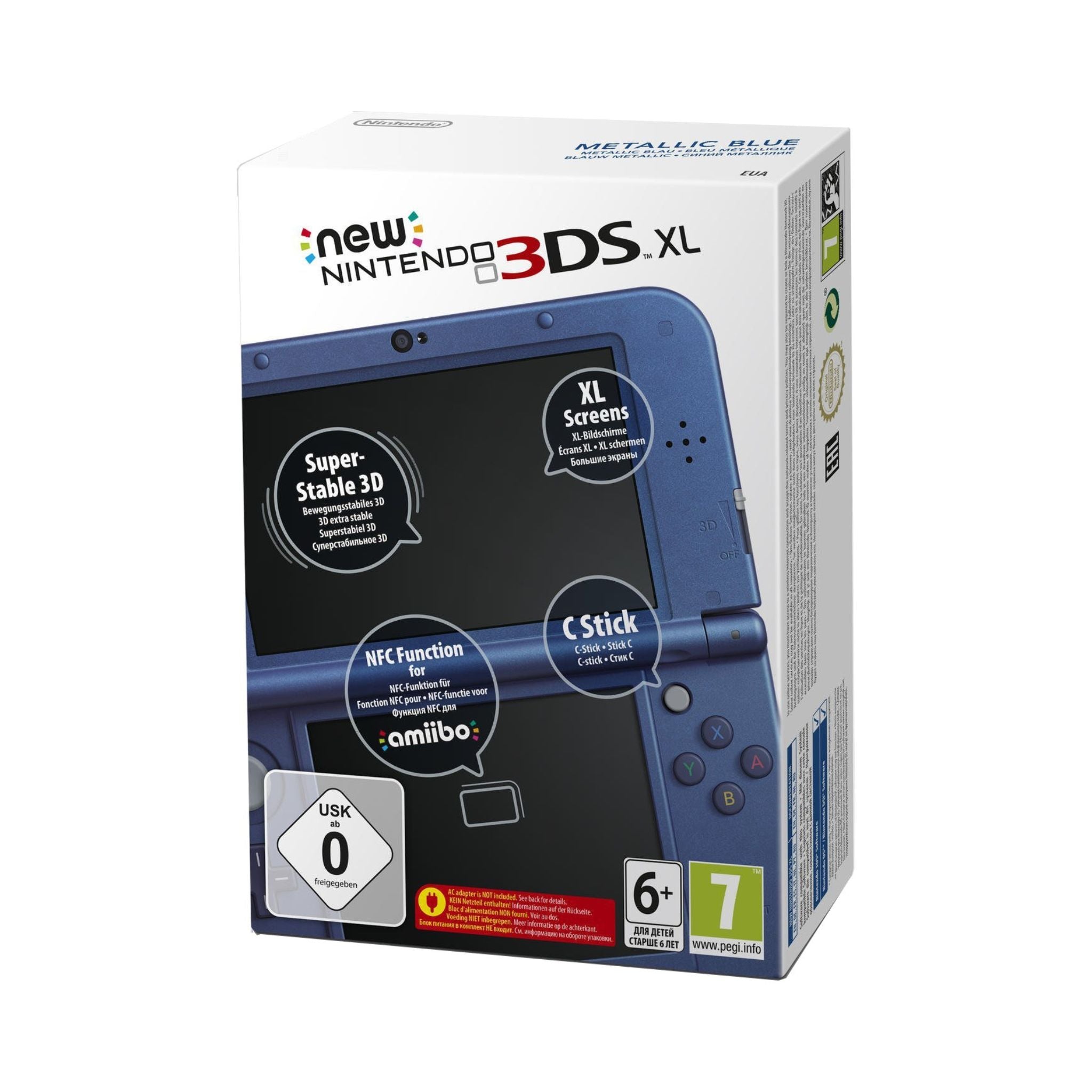 Packaging de la Console Nintendo New 3DS XL Bleu