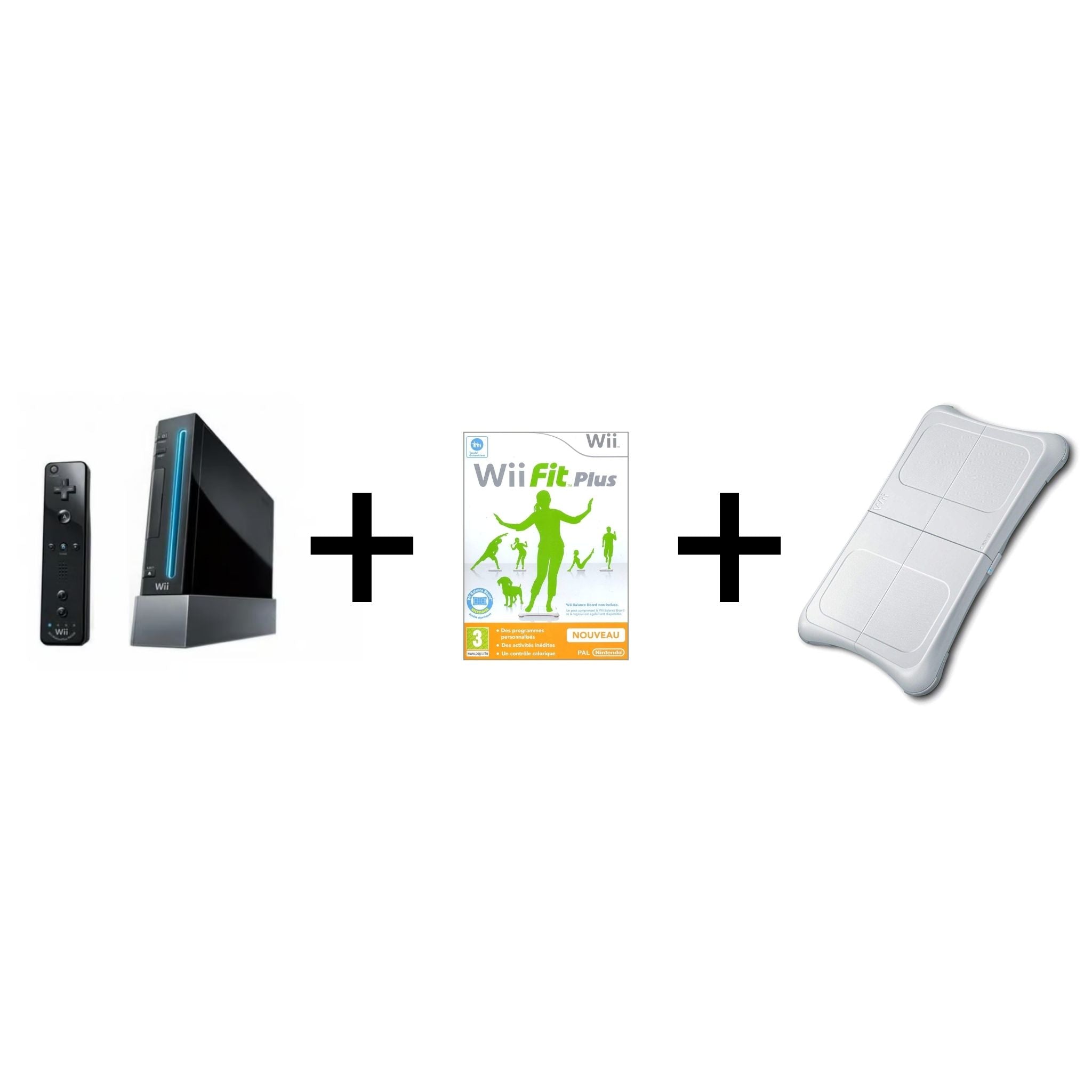 Console Nintendo Wii Noir + Wii Fit Plus+ Wii Balance Board