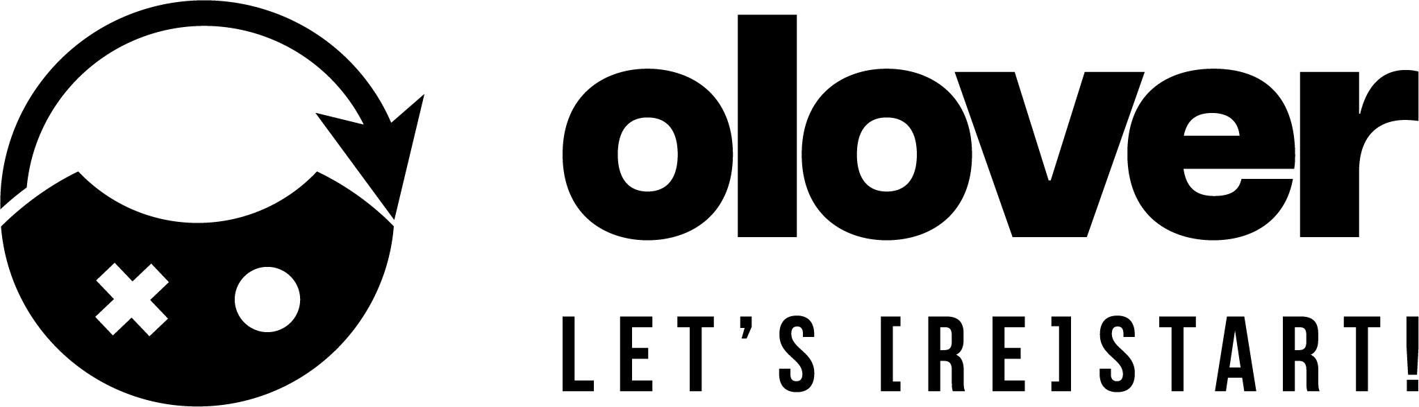 Logo Olover noir - Gaming responsable et reconditionné